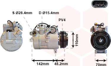 Van Wezel 0600K385 - Compressore, Climatizzatore autozon.pro