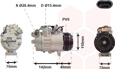 Van Wezel 0600K387 - Compressore, Climatizzatore autozon.pro