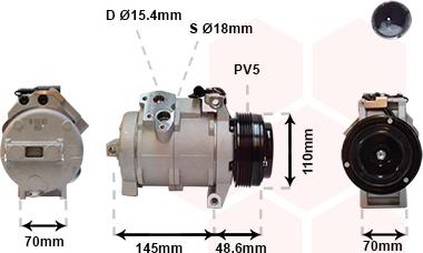 Van Wezel 0600K334 - Compressore, Climatizzatore autozon.pro