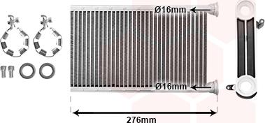 Van Wezel 06016701 - Scambiatore calore, Riscaldamento abitacolo autozon.pro