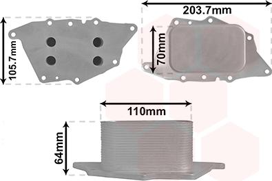 Van Wezel 06013700 - Radiatore olio, Olio motore autozon.pro