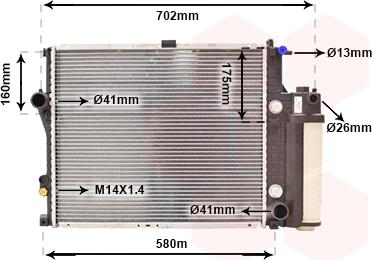 Van Wezel 06012711 - Radiatore, Raffreddamento motore autozon.pro