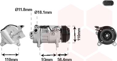 Van Wezel 0601K709 - Compressore, Climatizzatore autozon.pro