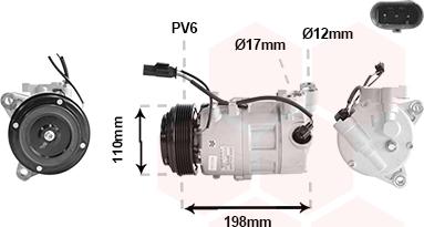 Van Wezel 0601K704 - Compressore, Climatizzatore autozon.pro