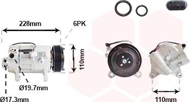 Van Wezel 0601K716 - Compressore, Climatizzatore autozon.pro