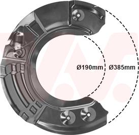 Van Wezel 0618371 - Lamiera paraspruzzi, Disco freno autozon.pro