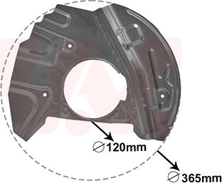 Van Wezel 0685371 - Lamiera paraspruzzi, Disco freno autozon.pro