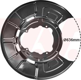 Van Wezel 0687373 - Lamiera paraspruzzi, Disco freno autozon.pro