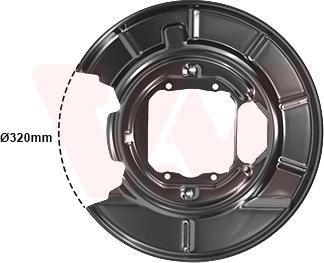 Van Wezel 0639374 - Lamiera paraspruzzi, Disco freno autozon.pro