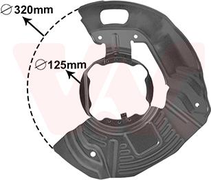 Van Wezel 0639371 - Lamiera paraspruzzi, Disco freno autozon.pro