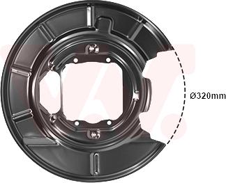 Van Wezel 0639373 - Lamiera paraspruzzi, Disco freno autozon.pro