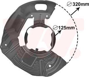 Van Wezel 0639372 - Lamiera paraspruzzi, Disco freno autozon.pro