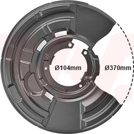 Van Wezel 0633374 - Lamiera paraspruzzi, Disco freno autozon.pro