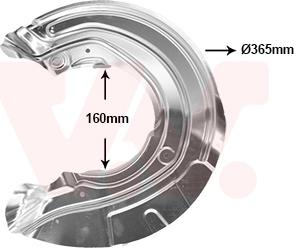 Van Wezel 0633371 - Lamiera paraspruzzi, Disco freno autozon.pro