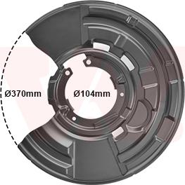 Van Wezel 0633373 - Lamiera paraspruzzi, Disco freno autozon.pro