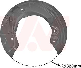 Van Wezel 0627371 - Lamiera paraspruzzi, Disco freno autozon.pro