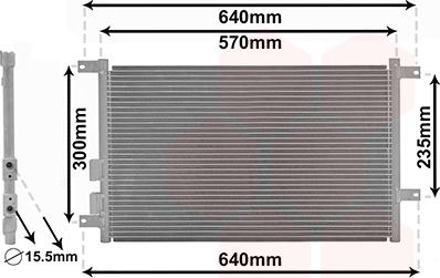 Van Wezel 01005070 - Condensatore, Climatizzatore autozon.pro