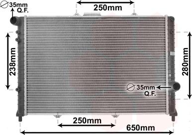 Van Wezel 01002091 - Radiatore, Raffreddamento motore autozon.pro