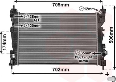 Van Wezel 01002119 - Radiatore, Raffreddamento motore autozon.pro