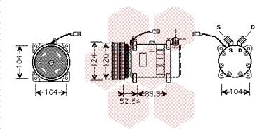 Van Wezel 0100K095 - Compressore, Climatizzatore autozon.pro