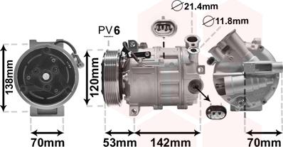 Van Wezel 0100K143 - Compressore, Climatizzatore autozon.pro