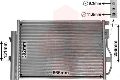 Van Wezel 08005048 - Condensatore, Climatizzatore autozon.pro