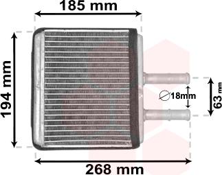 Van Wezel 08006042 - Scambiatore calore, Riscaldamento abitacolo autozon.pro