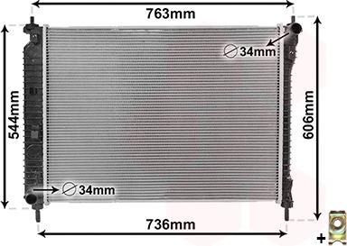 Van Wezel 08002034 - Radiatore, Raffreddamento motore autozon.pro