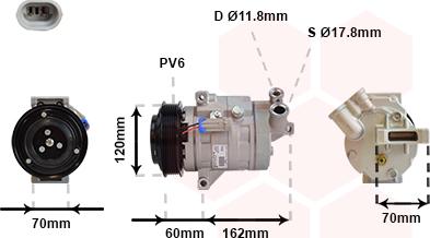 Van Wezel 0800K052 - Compressore, Climatizzatore autozon.pro