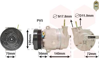 Van Wezel 0800K066 - Compressore, Climatizzatore autozon.pro