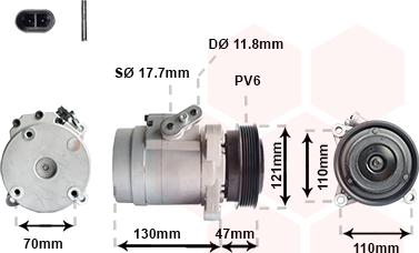 Van Wezel 0800K036 - Compressore, Climatizzatore autozon.pro