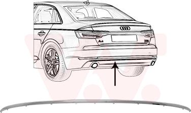 Van Wezel 0346550 - Modanatura decorativa / protettiva, Paraurti autozon.pro