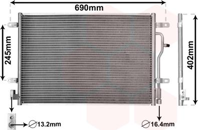 Van Wezel 03005194 - Condensatore, Climatizzatore autozon.pro