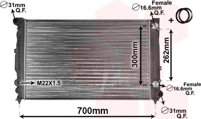 Van Wezel 03002125 - Radiatore, Raffreddamento motore autozon.pro