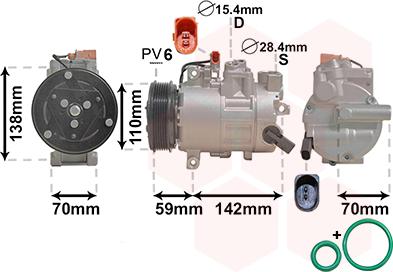 Van Wezel 0300K402 - Compressore, Climatizzatore autozon.pro