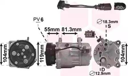 Van Wezel 0300K001 - Compressore, Climatizzatore autozon.pro