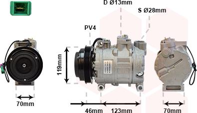 Van Wezel 0300K015 - Compressore, Climatizzatore autozon.pro