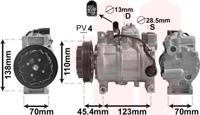 Van Wezel 0300K279 - Compressore, Climatizzatore autozon.pro