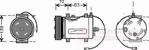 Van Wezel 0300K144 - Compressore, Climatizzatore autozon.pro