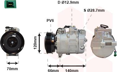 Van Wezel 0300K150 - Compressore, Climatizzatore autozon.pro