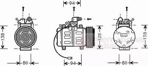 Van Wezel 0300K182 - Compressore, Climatizzatore autozon.pro