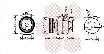 Van Wezel 0300K266 - Compressore, Climatizzatore autozon.pro