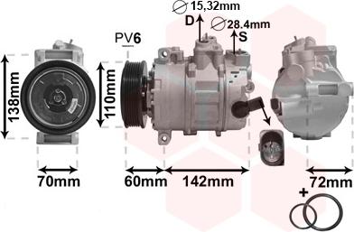 Van Wezel 0300K344 - Compressore, Climatizzatore autozon.pro