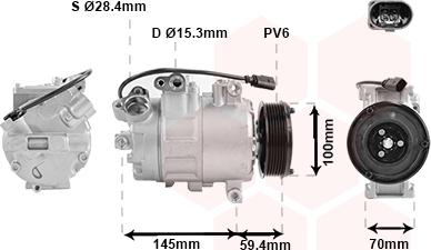 Van Wezel 0300K342 - Compressore, Climatizzatore autozon.pro