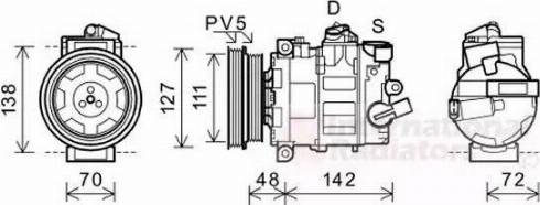 Van Wezel 0300K359 - Compressore, Climatizzatore autozon.pro