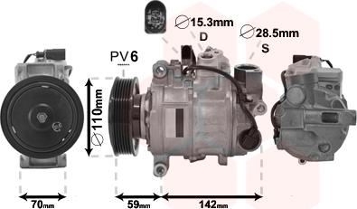 Van Wezel 0300K380 - Compressore, Climatizzatore autozon.pro