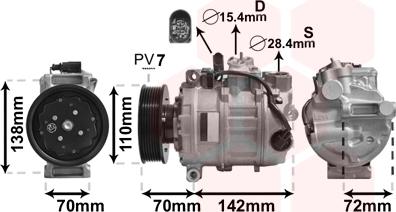 Van Wezel 0300K381 - Compressore, Climatizzatore autozon.pro