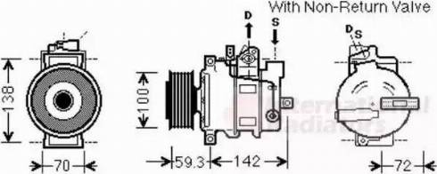 Van Wezel 0300K334 - Compressore, Climatizzatore autozon.pro