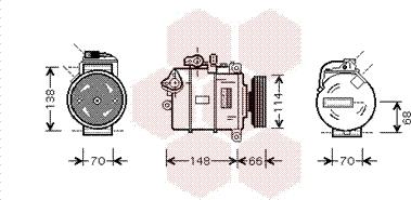 Van Wezel 0300K282 - Compressore, Climatizzatore autozon.pro