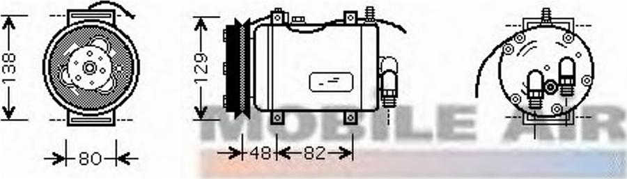 Van Wezel 0300K228 - Compressore, Climatizzatore autozon.pro